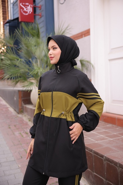 Wovi Women's Hijab Tracksuit Set Double Bottom - Top Set