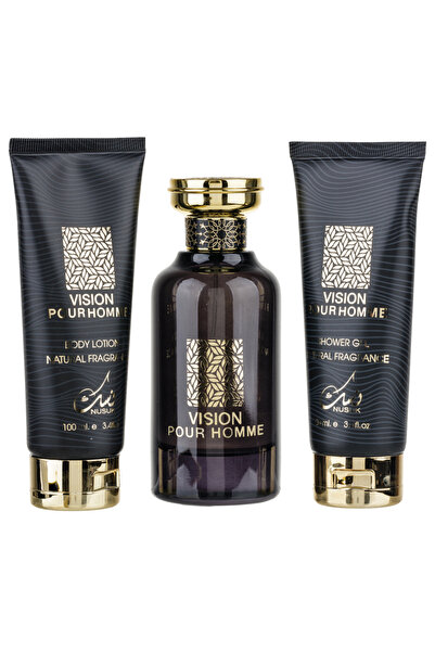 Nusuk Set Cadou Vision Pour Homme - apă de parfum 100ml, gel de duș 100ml și loțiune de corp 100ml