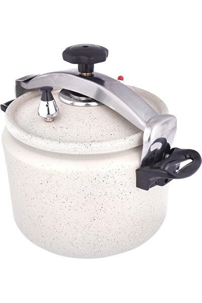 ALSAIF Al Saif Granite and Aluminum Pressure Cooker, 15 L, Pearl White
