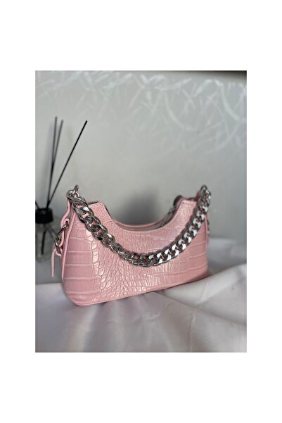 ERGİNCİ HOME Μεταλλική αλυσίδα με λεπτομέρειες από κροκόδειλο, τσάντα ώμου κα...