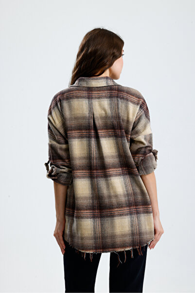 jöns since 1997 Дамска риза с кариран десен и предни джобове