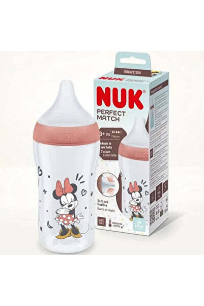 Nuk baby perfect match no colic minnie plastic bottle 260ml