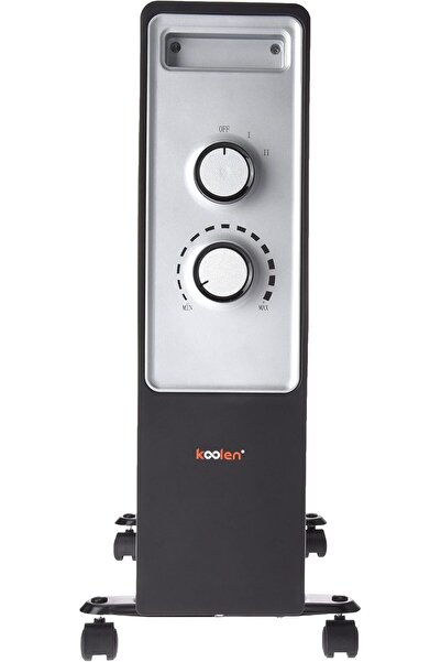 Koolen Quartz heater with 4 heating elements, 2200W, black and silver, by