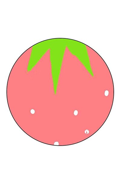 Generic RKN Strawberry Printed Fridge Magnet Round Multicolour