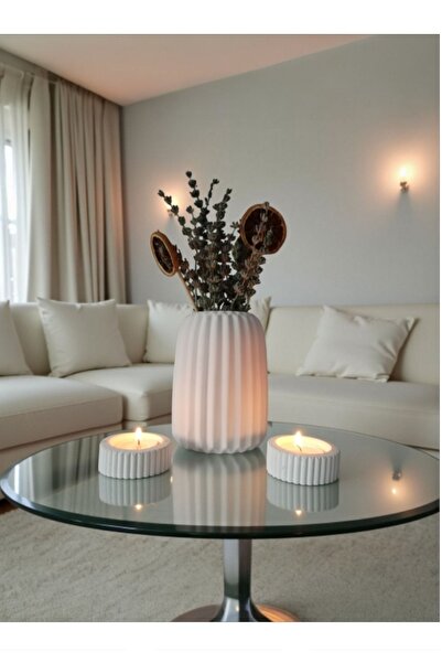 The Motellas Διακοσμητικό Σετ Βάζας/Κηροπήγιο Μοντέρνου Σχεδιασμού /Διακόσμηση Σαλονιού Γραφείου Σπιτιού