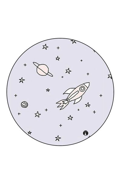 Generic RKN Space Printed Fridge Magnet Round Multicolour