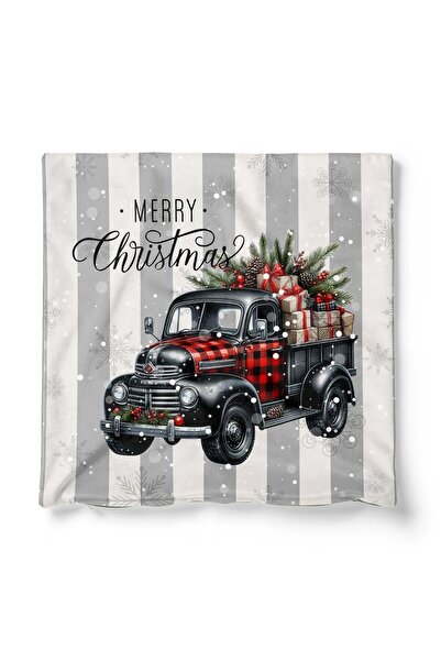 Pilloveland Double-Sided Printed Winter Tale Patterned Set of 4 Suede Throw Pillow Covers - New Year - Christmas - New Year's Eve