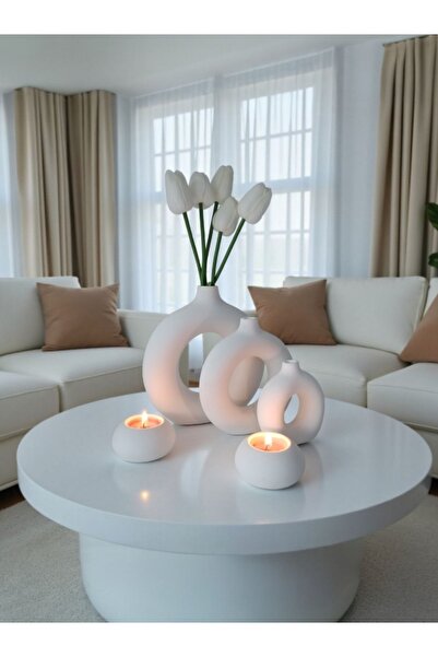 The Motellas Διακοσμητικό Σετ Βάζας/Κηροπήγιο Μοντέρνου Σχεδιασμού /Διακόσμηση Σαλονιού Γραφείου Σπιτιού