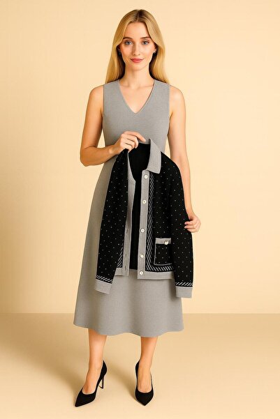 MAY MARA 2-Piece Knitwear Set with Jacket and Dress