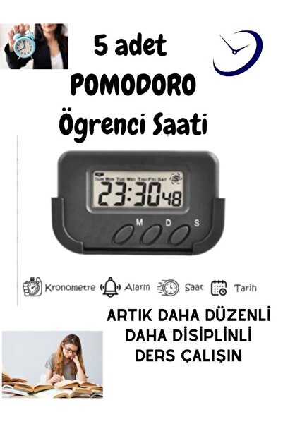 gnsstore Pomodoro Öğrenci Saati Kronometreli Ders Çalışma Saati - Dijital Mas...