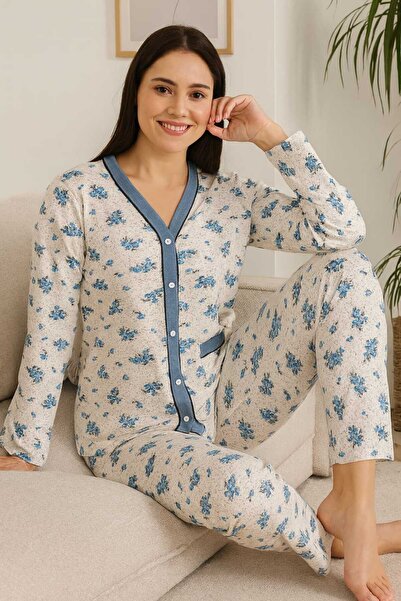 Tenra Geniş Kesim Anne Pijama Takımı %100 Pamuk