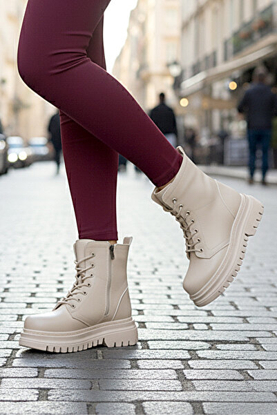 FAYMAZ Su Geçirmez Kürklü Dikişli Ortopedik Kauçuk Taban Garantili Kışlık Fermuarlı Bot iarnă