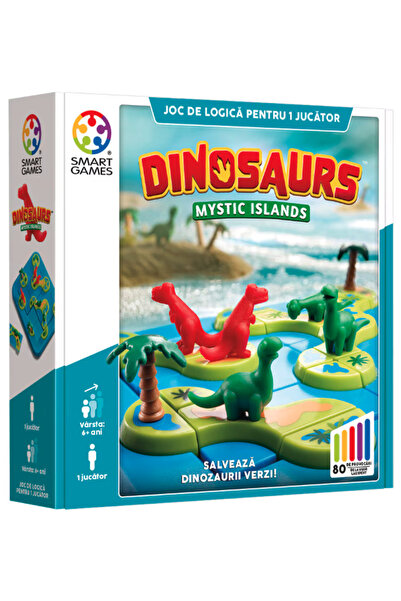 Smart Games Dinosaurs Mystic Islands Logic Game with 80 Challenges (Romanian ...