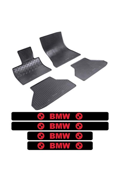 Rigum Covorașe din cauciuc pentru BMW X6 E71 (06.2008–10.2014) cu 4 autocolan...