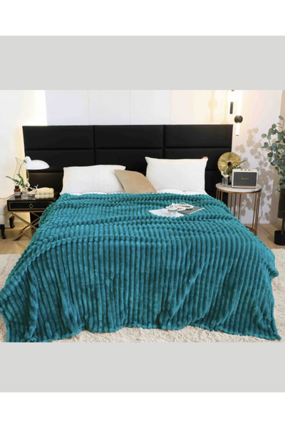 Truva Grup Cocolino Turquoise Premium Blanket 200x230 cm – Fluffy, Velvety and Washable