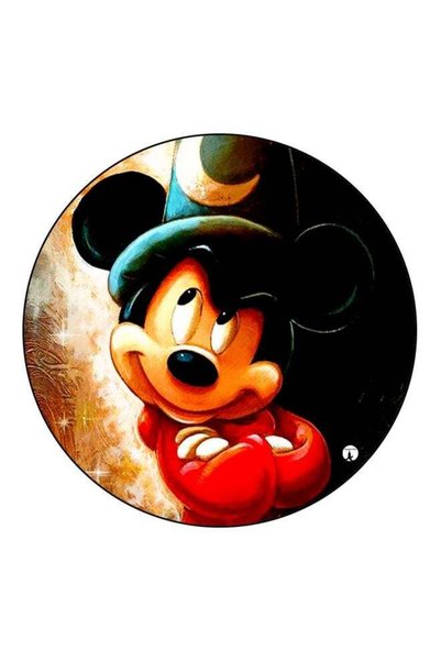 Generic Mickey Mouse Printed Fridge Magnet Black/Red/Beige 5.5cm