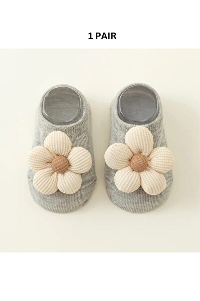 Yeni Organik Cotton Pamuk Unisex Kutulu Premium Kısa 0 - 12 Ay Bebek Çorabı
