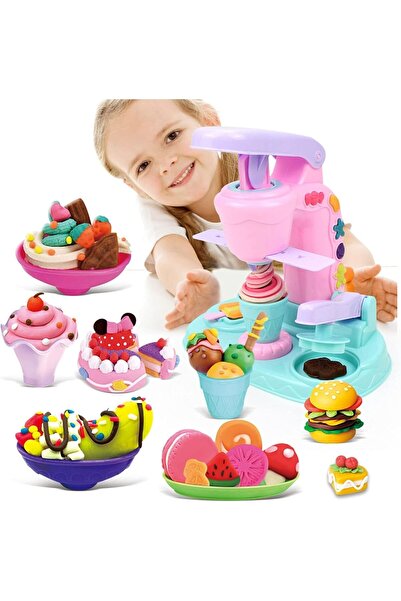 Arabest Color Playdough for Kids, 26 pcs Molds, Ice Cream Maker Set with 12 Cans