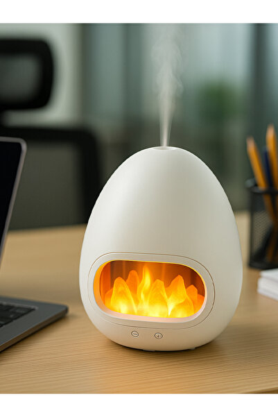 moryconcept Tuz Kristali Işıklı Aroma Difüzör – Mini Masaüstü Nemlendirici ve...