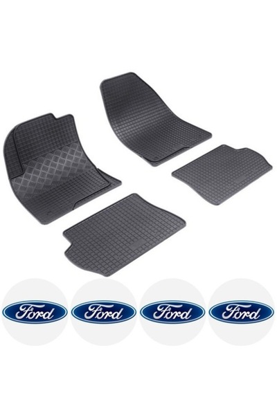 Rigum Set covorașe Ford Fiesta V (2002–09/2008) cu 4 autocolante rotunde