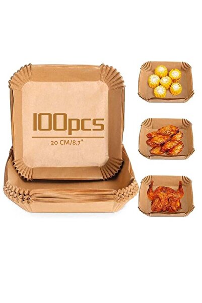 Generic Yuwell Pack Of 100 PCS Air Fryer Disposable Paper Liner Non Stick Liners Round Food Grade Baking Fo