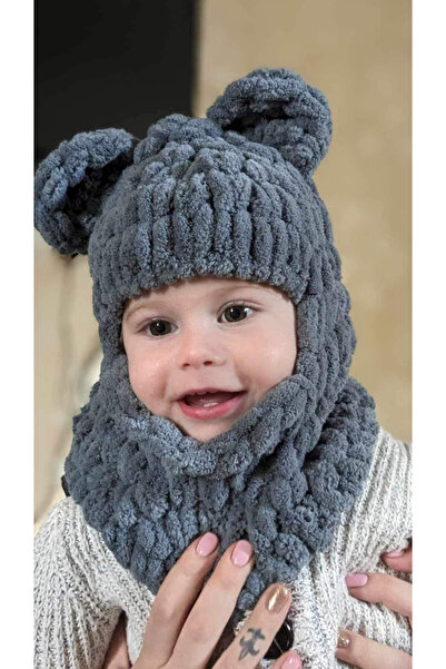 AidaAstrid Children's Balaclava Hat Puffy Beanie Ski & Snowboard Balaclava