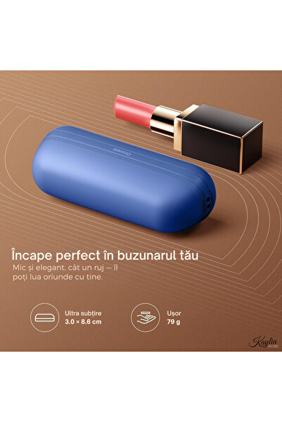 kaylia Set of 2 Hand Warmers - Rechargeable, Magnetic, 3 Heat Settings, Blue