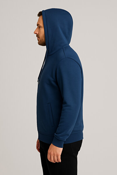 Maccali Ανδρικό μακρυμάνικο μπλουζάκι με με κουκούλα φερμουάρ