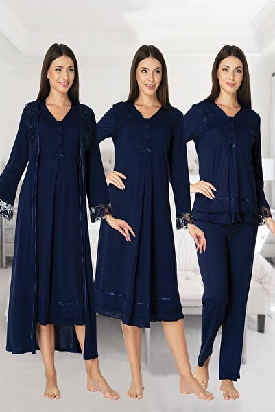 by İGP Maternity Maternity Dressing Gown Nightwear Pajamas Set Set of 4