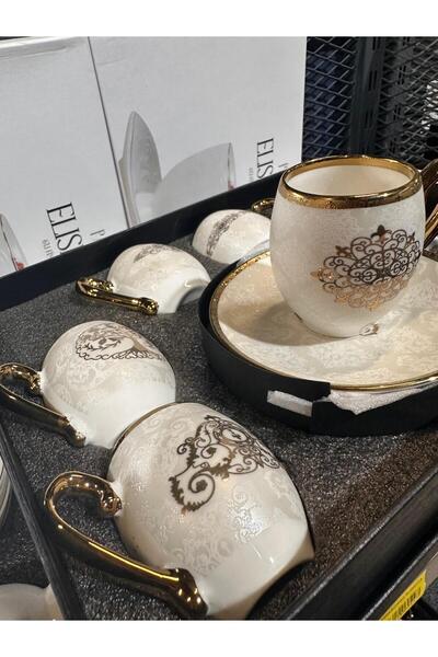 LİLA HOME Beaded Handle Coffee Cup Set