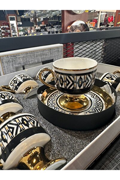 Como Colored Coffee Cup Set with Stand