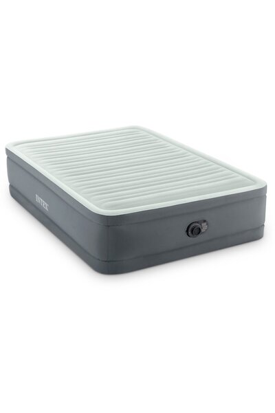 Intex Saltea gonflabilă PremAire I 64904ND, 137x191x46 cm, pompă electrică încorporată, lumină deschisă/întunecată