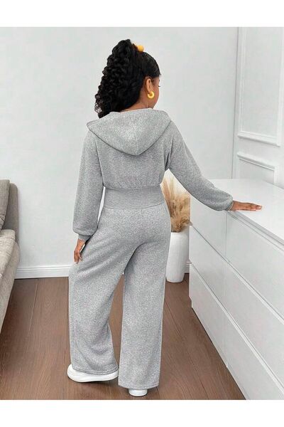 Machetta Girl's New York Printed Hooded Waist-Sitting Jumpsuit