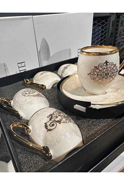 LİLA HOME Beaded Handle Coffee Cup Set