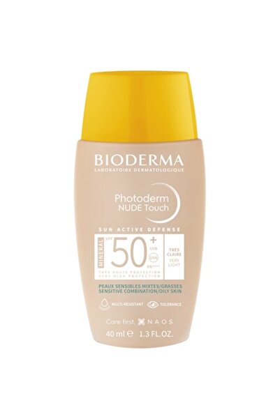 Bioderma Photoderm Nude Touch SPF50+ Mineral, nuanță foarte deschisă, 40ml