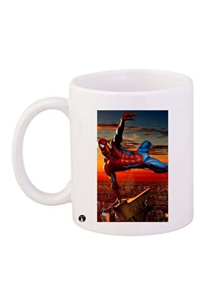 Generic BP Spider Man Printed Coffee Mug White/Blue/Red