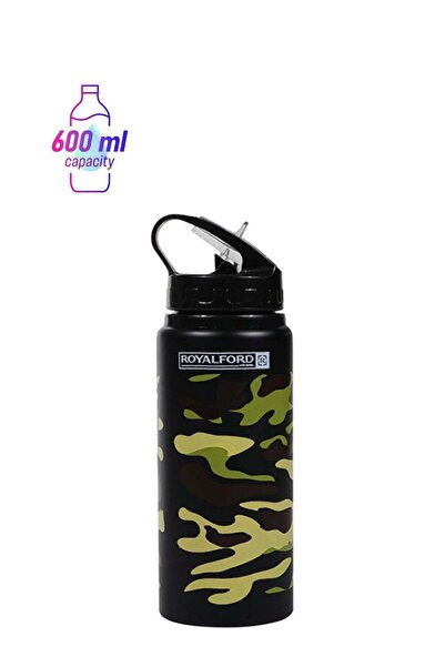 Generic Royalford 600Ml Alum. Sport Bottle Multicolor Green/Black 600ml