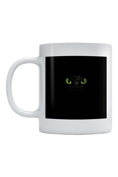 Generic Atiq Dragon Face Printed Coffee Mug White/Black/Green