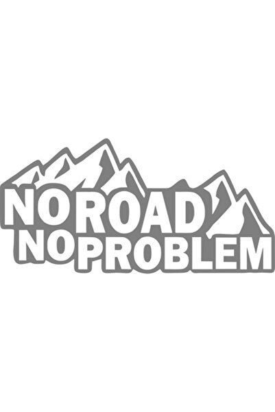 Oracal Sticker auto "No road, no problem'', 25x12cm, gri