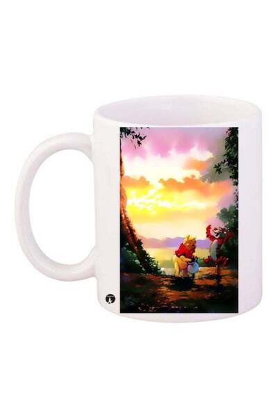 Generic BP Winnie-The-Pooh Printed Coffee Mug White/Yellow/Red