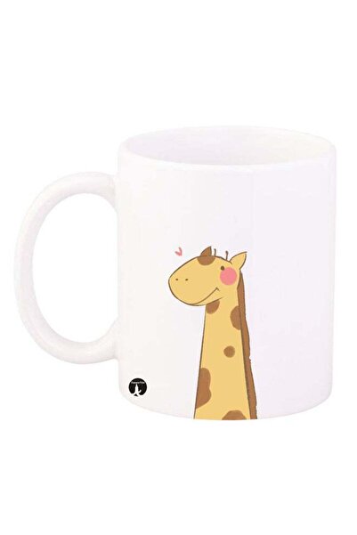 Generic BP A Giraffe Design Mug White/Yellow/Brown