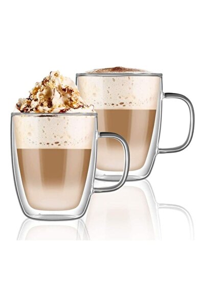 Generic XiuWoo Double Walled Coffee Glasses Mugs multicolour 350mm