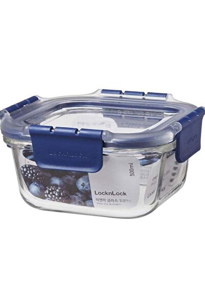 007 وعاء زجاجي مربع مقاوم للحرارة من لوك آند لوك توب كلاس سعة 500 مل