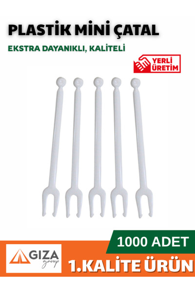 Giza Ambalaj 1000 قطعة من شوكات البطاطس المقلية البلاستيكية