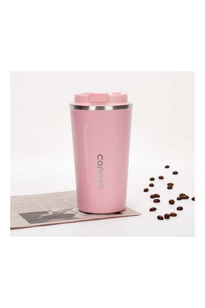 Generic Stainless Steel Coffee Mug with Double Wall Insulation Pink