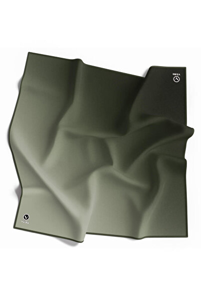 VİOLLA Twill Degrade Desenli Haki Yeşili Renkli 90x90 Eşarp (İpek İçermez) Di...