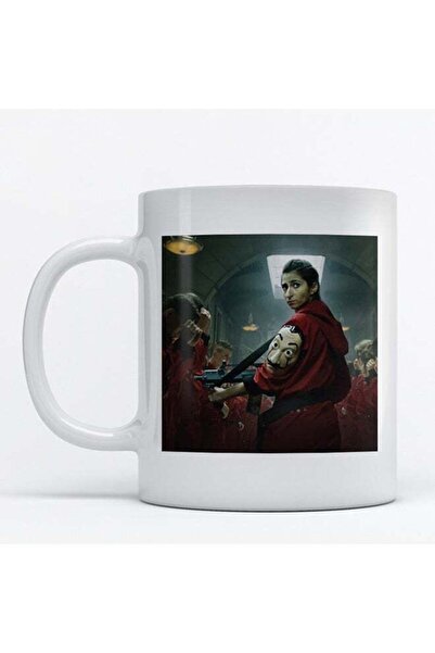 Generic Atiq La Casa De Papel Printed Mug White/Red/Grey