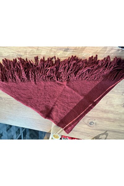 Blotch Burgundy Color Tassels Cool Style and Stylish Style and Fashion Icon Triangle Knitwear Shoulder Shawl 160*50 cm