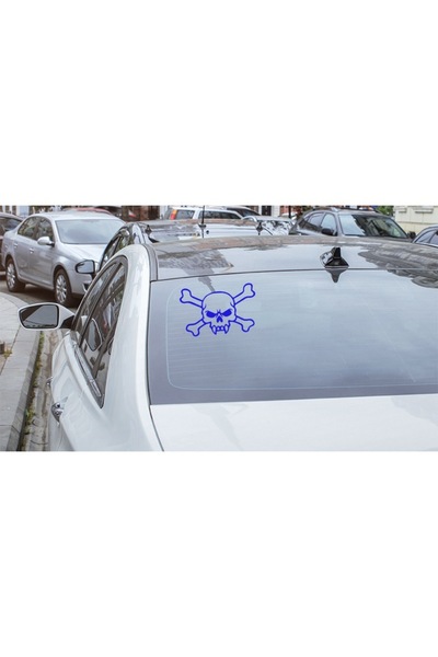 Oracal Car sticker ''Skull vampire'', 20x18 cm, blue