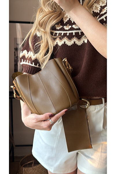 mèche atelier since 2024 Katy Women's Wallet Hand and Shoulder Bag Oil Green